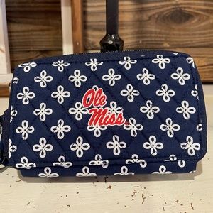 Vera Bradley Ole Miss RFID Wallet Wristlet Crossbody NWT